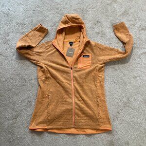 New Patagonia R1 Air Full-Zip Hoody Fleece Jacket Womens XLarge Vivid Apricot